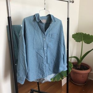 Everlane boxy denim shirt